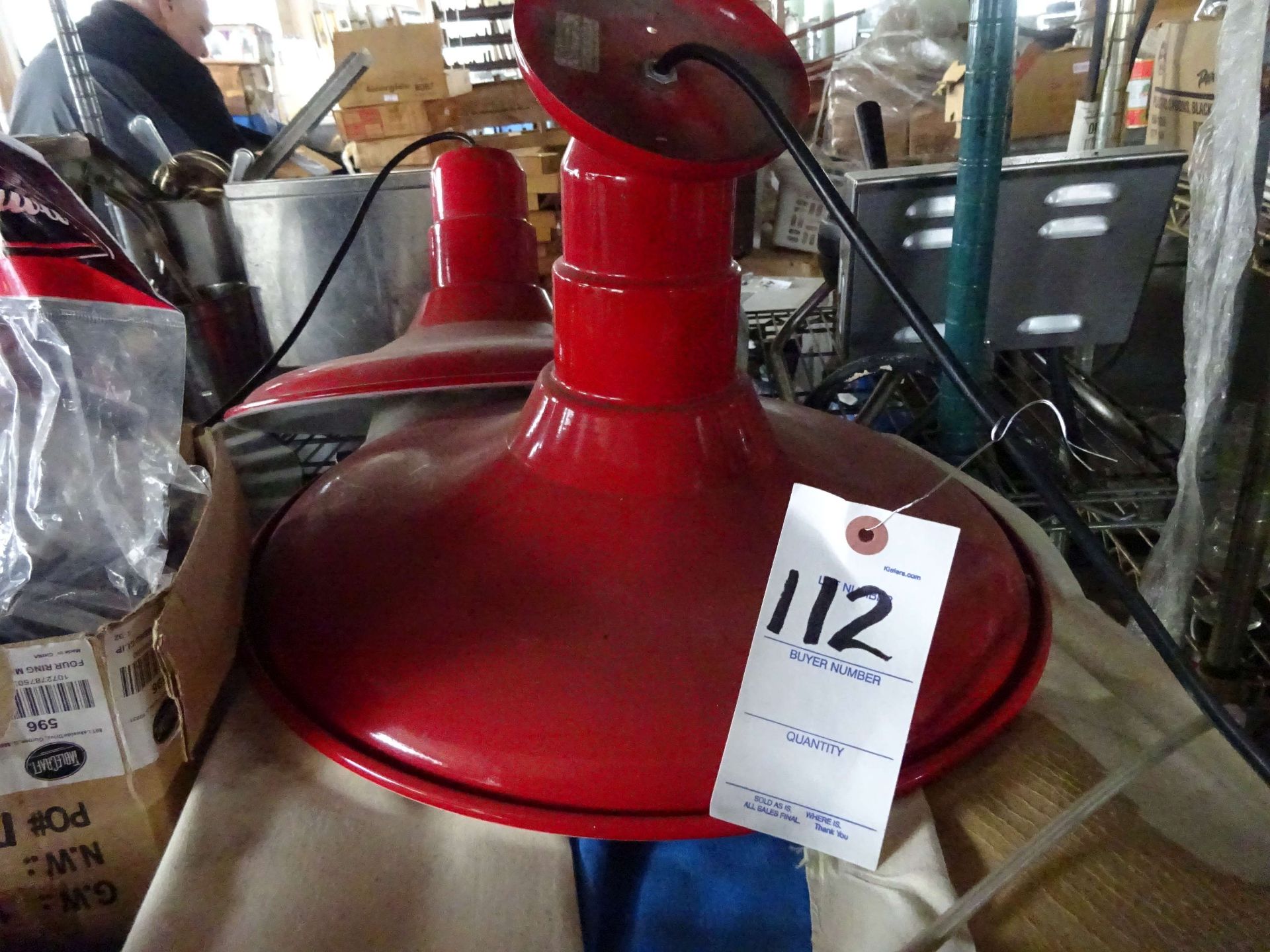 BOOTH LIGHTS 16" DIA RED QTY 6