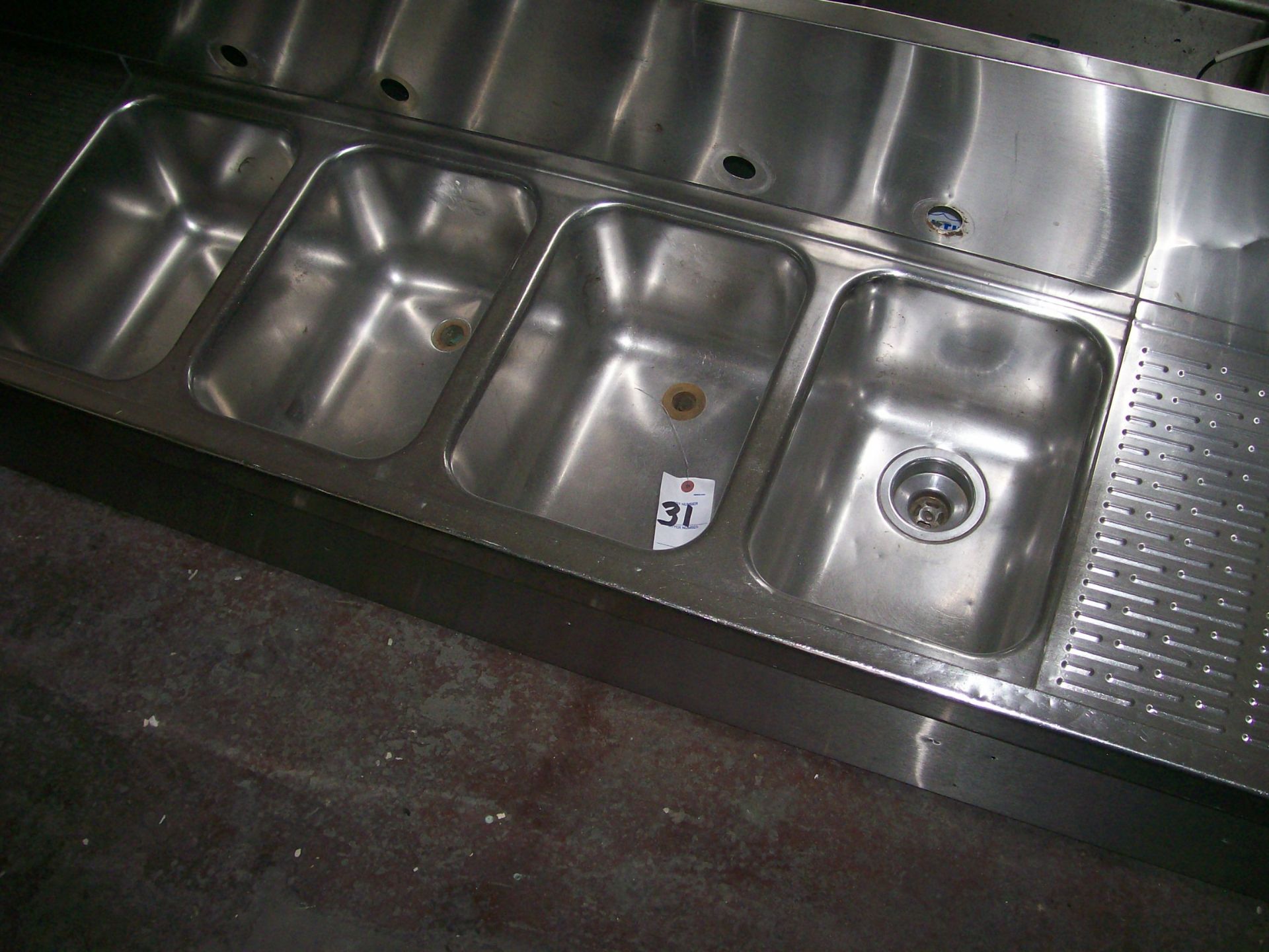 COMPARTMENT BAR SINK 94", 4 COMPARTMENT SINK