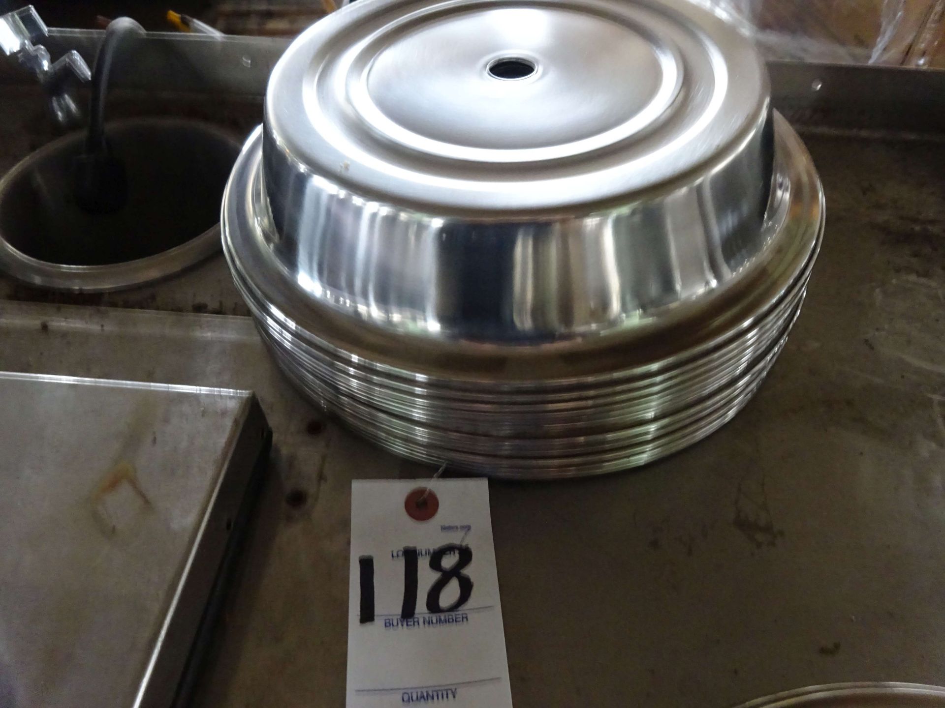 STAINLESS STEEL PLATE COVERS QTY 12
