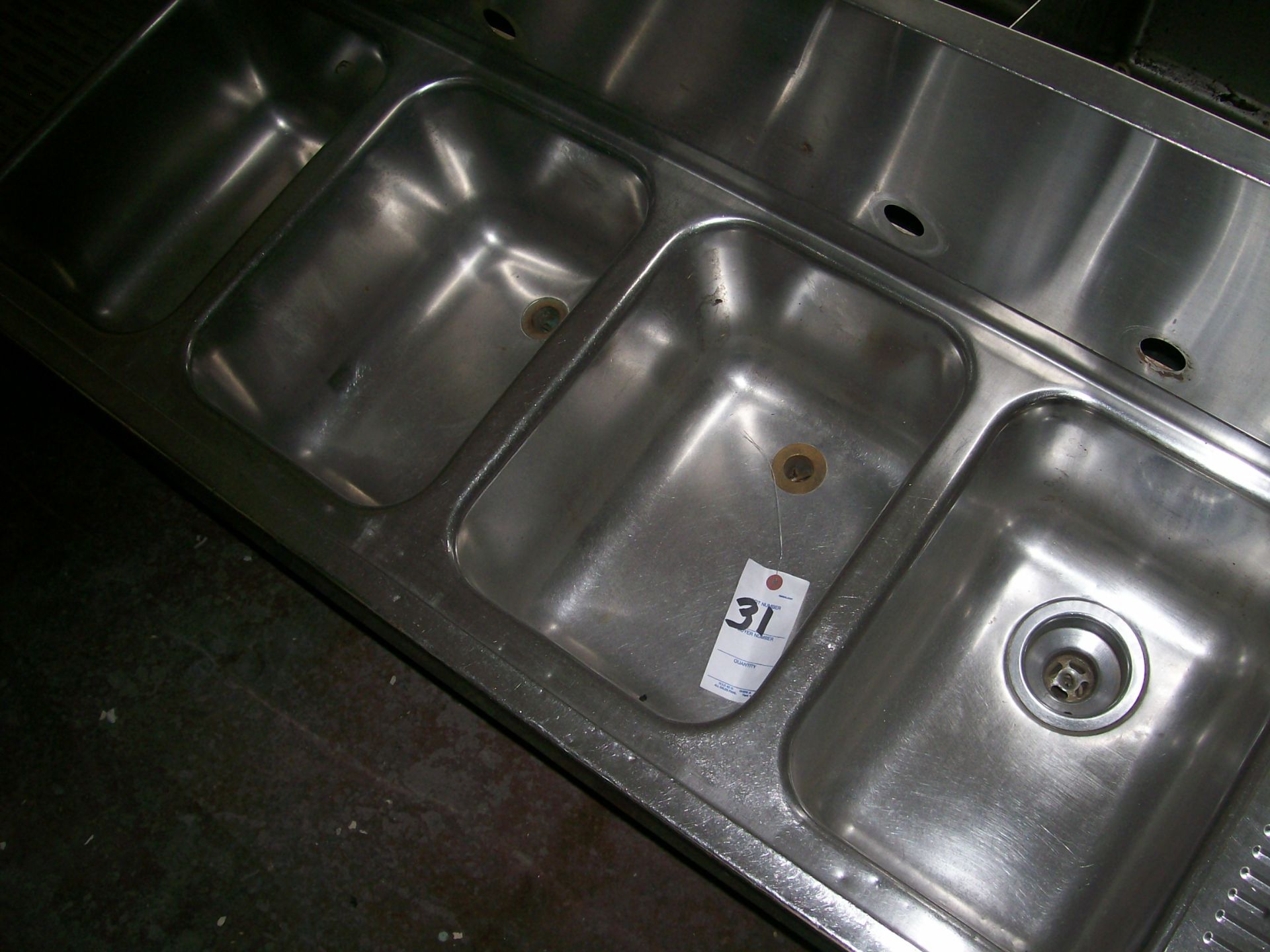 COMPARTMENT BAR SINK 94", 4 COMPARTMENT SINK - Image 4 of 4