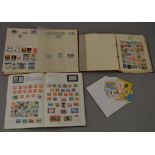 3 stamp albums containing various stamps including British and World examples.