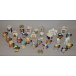 30 assorted ceramic tinies including character jugs,