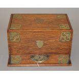 Small brass mounted oak chest