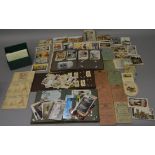 Mixed lot including 2 vintage postcard albums,