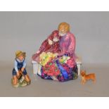 Royal Doulton HN1342 Flower Sellers Children together with HN2926 and a Royal Doulton Corgi figure