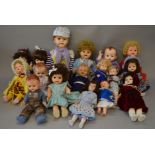 17 x hard plastic dolls, mostly Pedigree but also includes Palitoy, Roddy and Diana.