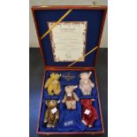 Steiff UK Baby Bears Set 1994-1998, contains five bears, height of all 16 cm, ltd.ed. of 661/1837.