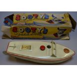 Tinplate Sutcliffe Sooty's SpeedBoat,