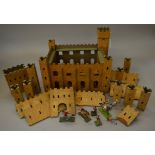 A wooden fort together with some Airfix Waterloo figures.