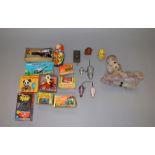 16 x clockwork toys, some boxed, includes: Telsada Missile-Firing Armoured Car,