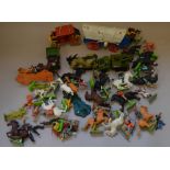 Quantity of Britains figures including Deetail etc together with some Matchbox models