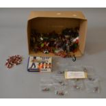 Quantity of assorted plastic and metal figures by Britains, Airfix, Crescent and others. P-VG.