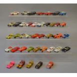 40 x diecast Ford Capri models by Corgi, Matchbox, Siku, Majorette, etc. Playworn and unboxed.