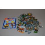 Good quantity of assorted plastic figures, includes Britains Swoppets, Timpo, Airfix, etc.