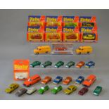 10 x boxed/carded Dinky toys, together with 22 unboxed diecast models, mostly Dinky. G-E.