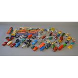 Selection of unboxed diecast models by Matchbox, Dinky, Corgi and Husky, conditions vary,
