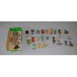 Quantity of assorted playworn Dinky models, metal soldiers etc.