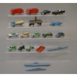 Quantity of assorted playworn diecast including Corgi and Dinky and TV related models.