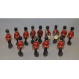 13 x Elastolin (Germany) large scale Grenadier Guards, some musicians.