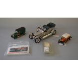 3 Unboxed Rolls Royce Franklin Mint models including Connoisseurs Series 1907 Silver Ghost Premier