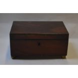 A 19th century mahogany veneered jewellery box
