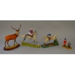 Collection of studio figures including Wildlife Art Stag (s/d),