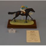 Border Fine Arts figure: "Full Stretch", Limited edition 662/ 1500 with certificate and base,