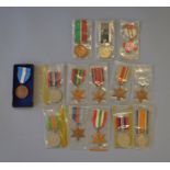 A quantity of WW1 and WW2 medals including a B.W.M to Sjt. G. Cowell Ra, A Red Cross medal to G.