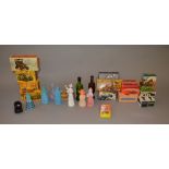 Quantity of perfume bottles including novelty Avon exampes, some boxed.