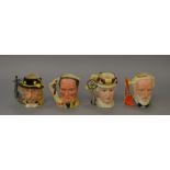 Complete set of 4 Royal Doulton Antagonists Collection (Limited Edition of 9500) Character Jugs: