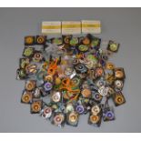 Good collection of over 100 assorted horse racing related badges and medals including enamelled