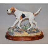 Border Fine Arts Foxhound, Limited Edition 295/950, Signed Margaret Turner, with base.