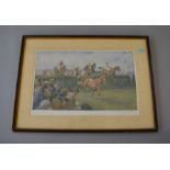 GILBERT HOLIDAY. Colour print: "There Goes My Shirt (Grand National)". Framed and glazed.