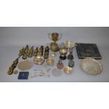 Quantity of assorted silver plate and other metalware