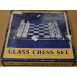 Glass chess set