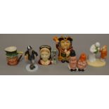 Mixed lot of ceramics including Beswick Laurel & Hardy.