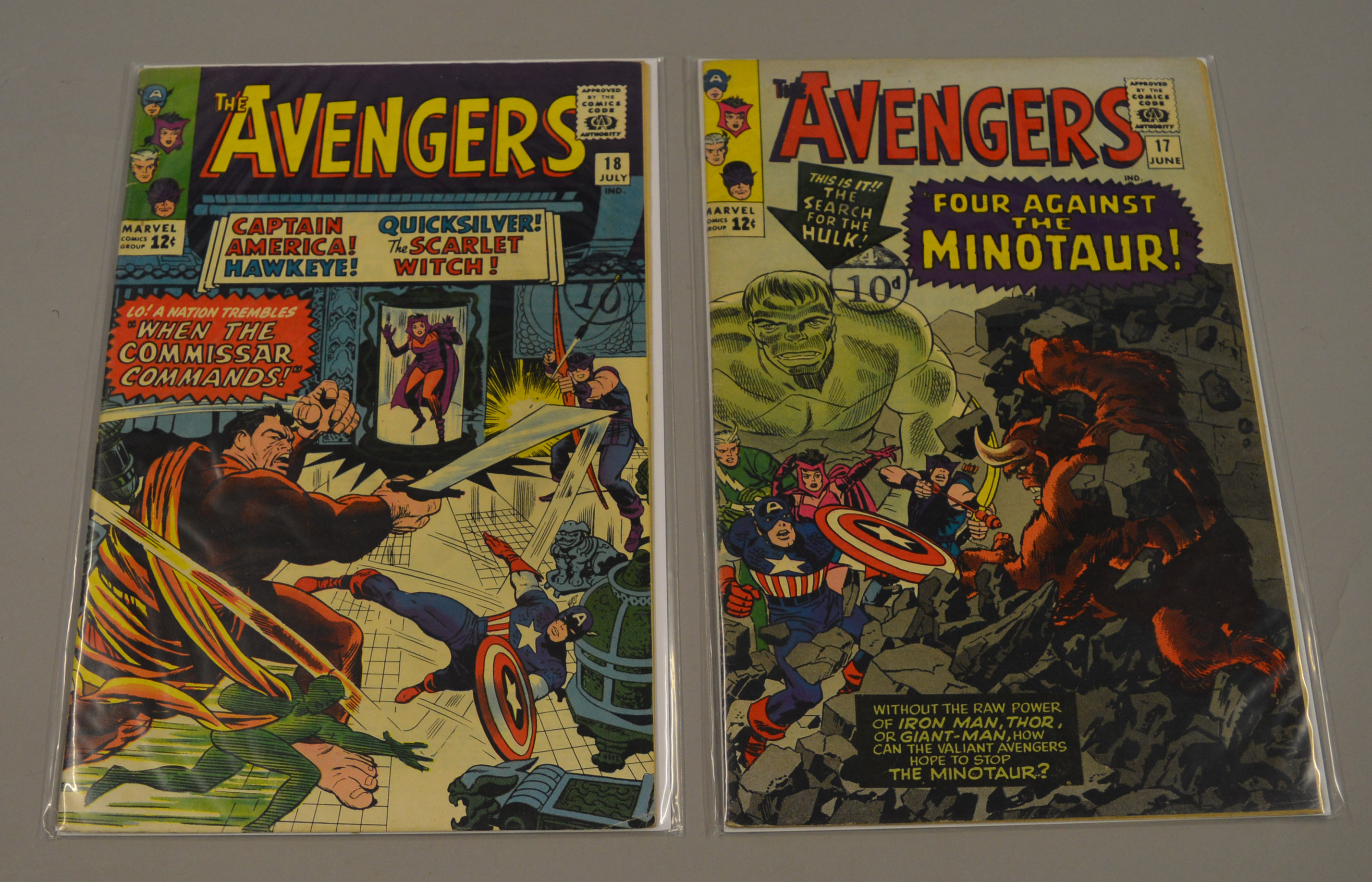 Marvel Avengers #17 & #18 - 2 very high grade early Avengers comics from 1965