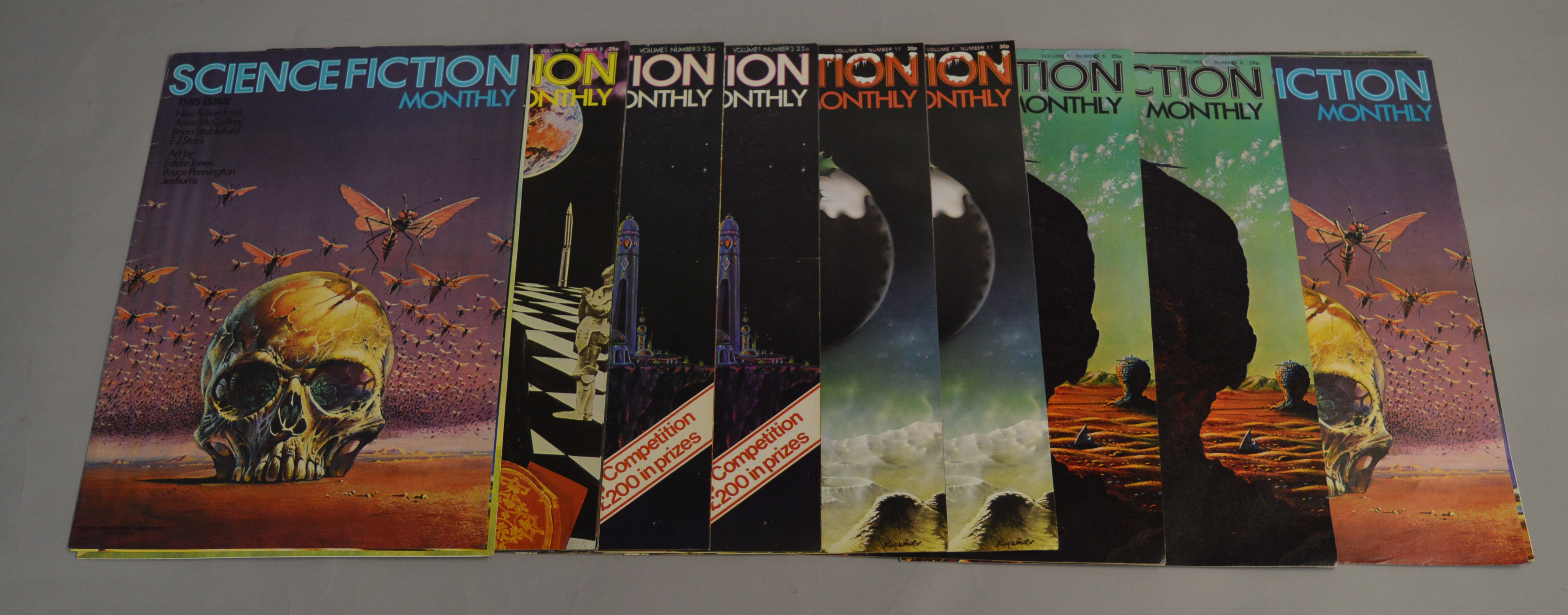 A collection of Science Fiction Monthly magazine from the mid 70's (9 issues)