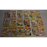 A collection of Marvel comics including early issues of The Invaders (Captain America, Human Torch,