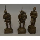 3 Olde Earth Castings figures,