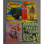 Collection of DC Comics Zones magazine issues #1, #2,