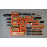 OO Gauge. Hornby/Tri-ang/Lima. 5 x locomotives together with !8 x rolling stock. Some boxed.