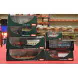 Seven Schuco diecast model haulers, mainly 1:43 scale,