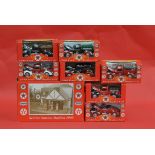 Texaco Old Timer Collection Service Station Replica 1940, together with six diecast vehicles.