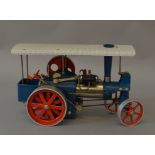 Live steam. Wilesco traction engine "Old Smokey" G/VG with burner tray.
