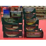 Nine Schuco agricultural dioramas and diecast models: 02616; 02617; 02727; 02726; 03282; 02723;