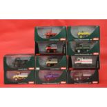 10 x Schuco 1:43 scale Unimog models: 04641; 45039600; 03109; 03152; 03153; 03116; 03155; 03115;