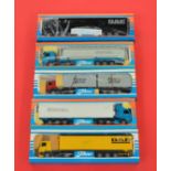 Five Tekno 1:50 scale haulage models. Boxed.