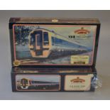 OO Gauge. Bachmann. 2 x DMU sets. Class 158 3 car set "Express" & Class 158 2 car set "Wypte Metro".