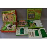 2 Subbuteo Wold Cup Edition sets together with a quantity of accessories and teams.